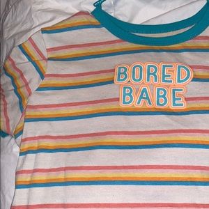Striped graphic tee